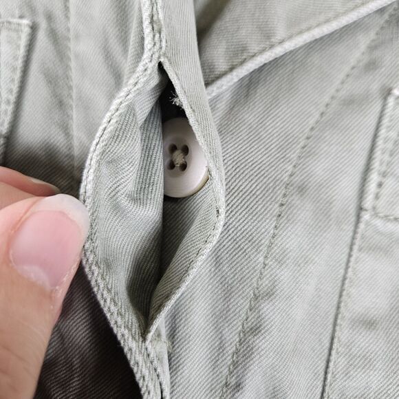 Madewell Garment Dyed Relaxed Coverall Romper Size XL Green NF875 Jumper Pockets - Picture 6 of 14